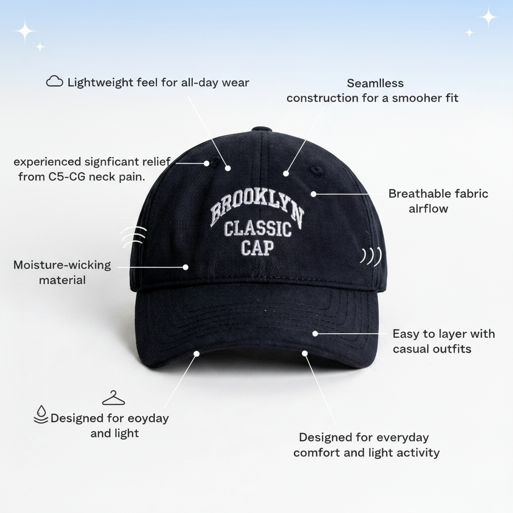 Gorra Brooklyn Classic de THE LJM, estilo casual con visera curva y logotipo en la parte frontal, en color negro.