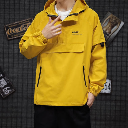 Anorak flash de la marca THE LJM, chaqueta impermeable y ligera en color brillante para actividades al aire libre.